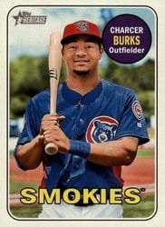 2018 Topps Heritage Minor League Base Set Charcer Burks #62 card