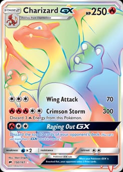 2017 Burning Shadows Charizard-GX #150 card
