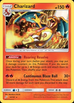 Team Up Charizard #14 card