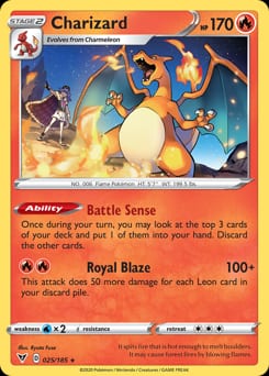 Vivid Voltage Charizard #25 card