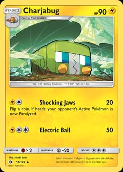 Sun & Moon Charjabug #51 card
