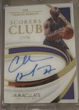 2020-21 Panini Immaculate Collection Scorers Club Signatures Charles Barkley #SCS-CBA card