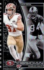 2024 Panini Obsidian Eclipsing Legends Charles Haley/Nick Bosa #23 card