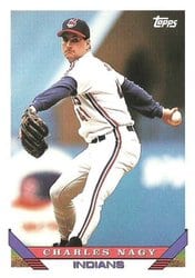 1993 Topps Base Set Charles Nagy #730 card