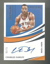 2020-21 Panini Immaculate Collection Heralded Signatures Charles Oakley #HS-CHA card