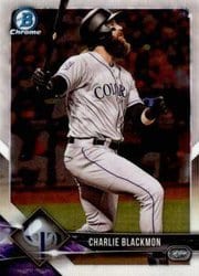 2018 Bowman Chrome Base Set Charlie Blackmon #79 card