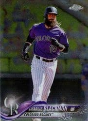 2018 Topps Chrome Base Set Charlie Blackmon #194 card