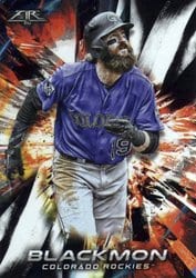 2018 Topps Fire Base Set Charlie Blackmon #164 card