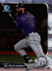 2019 Bowman Chrome Base Set Charlie Blackmon #52 card