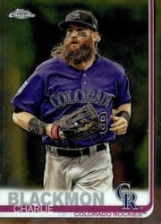 2019 Topps Chrome Base Set Charlie Blackmon #160 card