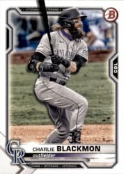 2021 Bowman Base Set Charlie Blackmon #4 card