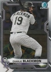 2021 Bowman Chrome Base Set Charlie Blackmon #15 card