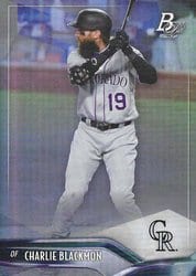 2021 Bowman Platinum Base Set Charlie Blackmon #67 card