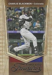 2021 Panini Chronicles Timeless Treasures Charlie Blackmon #6 card