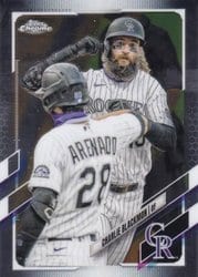 2021 Topps Chrome Base Set Charlie Blackmon #67 card