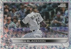 2022 Topps Chrome Logofractor Edition Base Set Charlie Blackmon #74 card