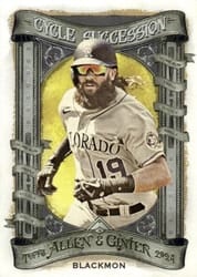 2024 Topps Allen & Ginter Cycle Succession Charlie Blackmon (Colorado Rockies) #CS-32 card