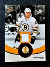 2023-24 Upper Deck Boston Bruins Centennial Centennial Cloth Relics Charlie Coyle #CCR-CC card