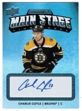 2022-23 Upper Deck Credentials Main Stage Signatures Charlie Coyle - SP #MS-CO card