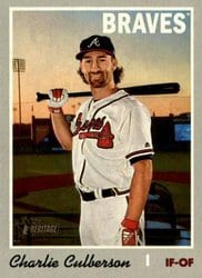 2019 Topps Heritage Base Set Charlie Culberson #682 card