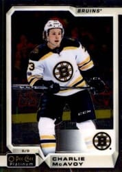 2018-19 O-Pee-Chee Platinum Base Set Charlie McAvoy #99 card