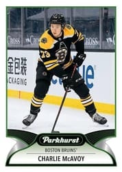 2021-22 Parkhurst Base Set Charlie McAvoy #115 card