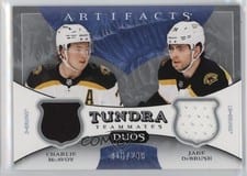 2022-23 Upper Deck Artifacts Tundra Teammates Duos Charlie McAvoy/Jake DeBrusk #T2-BOS card