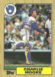 1987 Topps Base Set Charlie Moore #676 card