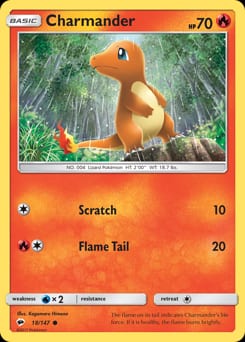 2017 Burning Shadows Charmander #18 card