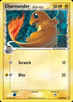 2006 Crystal Guardians Charmander δ #49 card