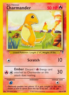 2002 Legendary Collection Charmander #70 card