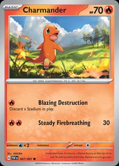2024 Paldean Fates Charmander #7 card
