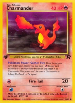 2000 Team Rocket Charmander #50 card
