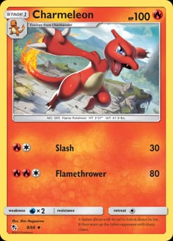 2019 Hidden Fates Charmeleon #8 card