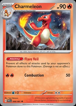 Paldean Fates Charmeleon #8 card