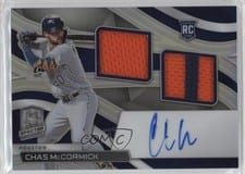 2022 Panini Chronicles Spectra Rookie Dual Jersey Autographs Chas McCormick #RDJA-CM card