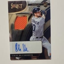 2022 Panini Select Rookie Jersey Autographs Chas McCormick #RJA-CM card
