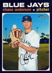 2020 Topps Heritage Base Set Chase Anderson #384 card