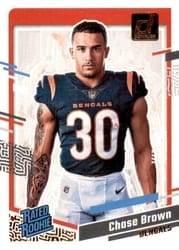 2023 Donruss Rated Rookie Portrait Chase Brown #39 card