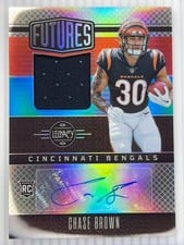 2023 Panini Legacy Futures Patch Autographs Silver Chase Brown #FAPS-36 card
