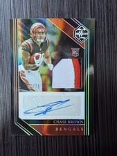2023 Panini Limited Rookie Patch Autographs Chase Brown #105 card