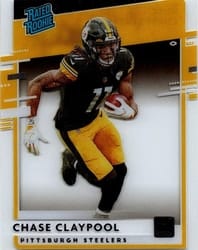 2020 Panini Chronicles Clearly Donruss Rated Rookies Chase Claypool #RR-CC card