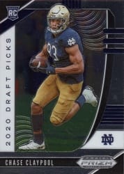 2020 Panini Prizm Draft Picks Base Set Chase Claypool #124 card