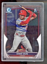 2023 Bowman Draft Chrome Prospect Autographs Chase Davis #CDA-CD card