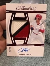 2024 Panini Flawless Draft Patch Autographs Chase Davis #DPA-CD card