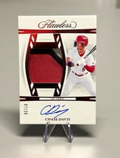 2024 Panini Flawless Draft Patch Autographs (Horizontal) Chase Davis #DPH-CD card