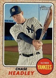 2017 Topps Heritage Base Set Chase Headley #280 card