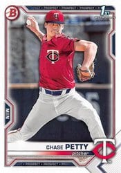 2021 Bowman Draft Base Set Chase Petty #BD-49 card