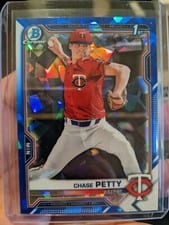 2021 Bowman Draft Sapphire Edition Base Set Chase Petty #BDC-49 card