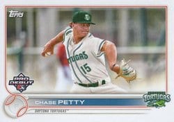 2022 Topps Pro Debut Base Set Chase Petty #PD-158 card